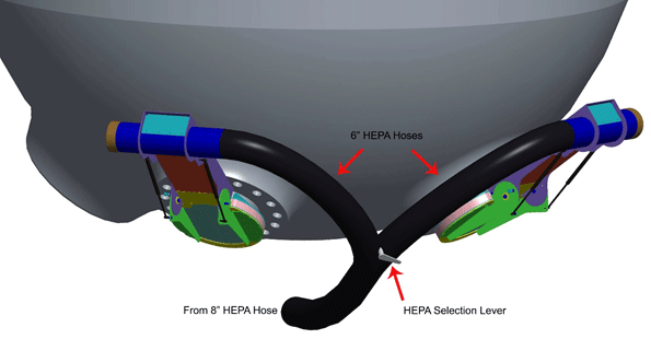 Shield Door HEPA Hose Relocation Off Doors